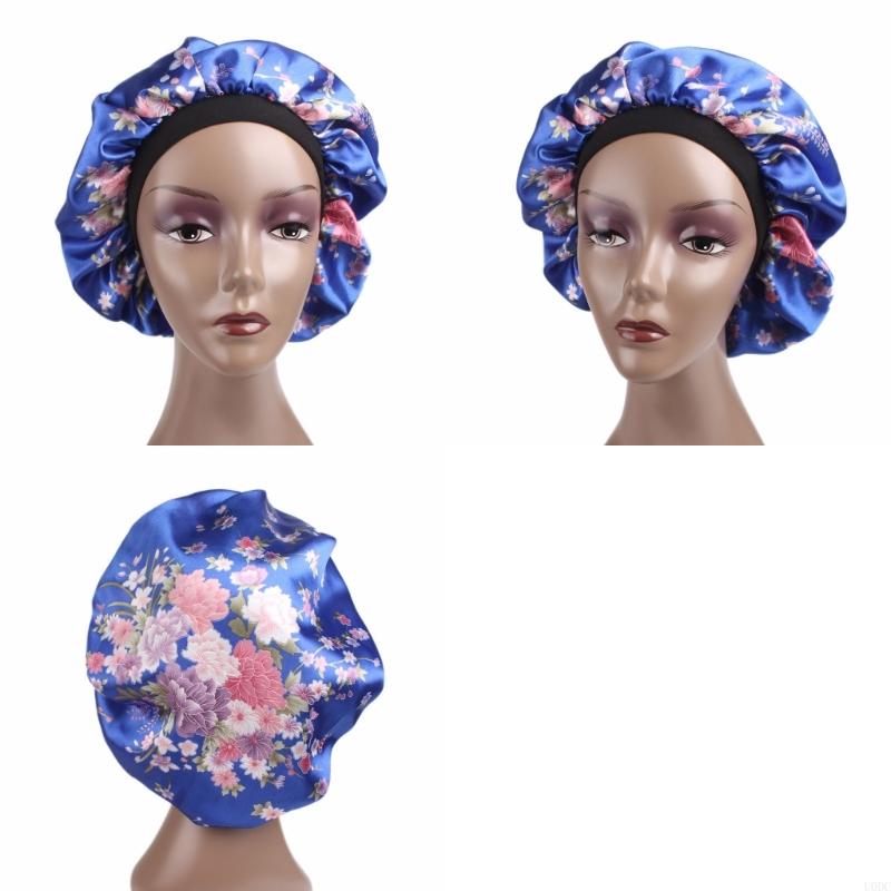 Hair Care Night Routine - Hair Sleep Bonnet with Wide Band,