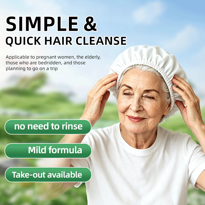 Hair Care With Aloe Vera - Disposable Waterless Shampoo Cap Aloe Vera