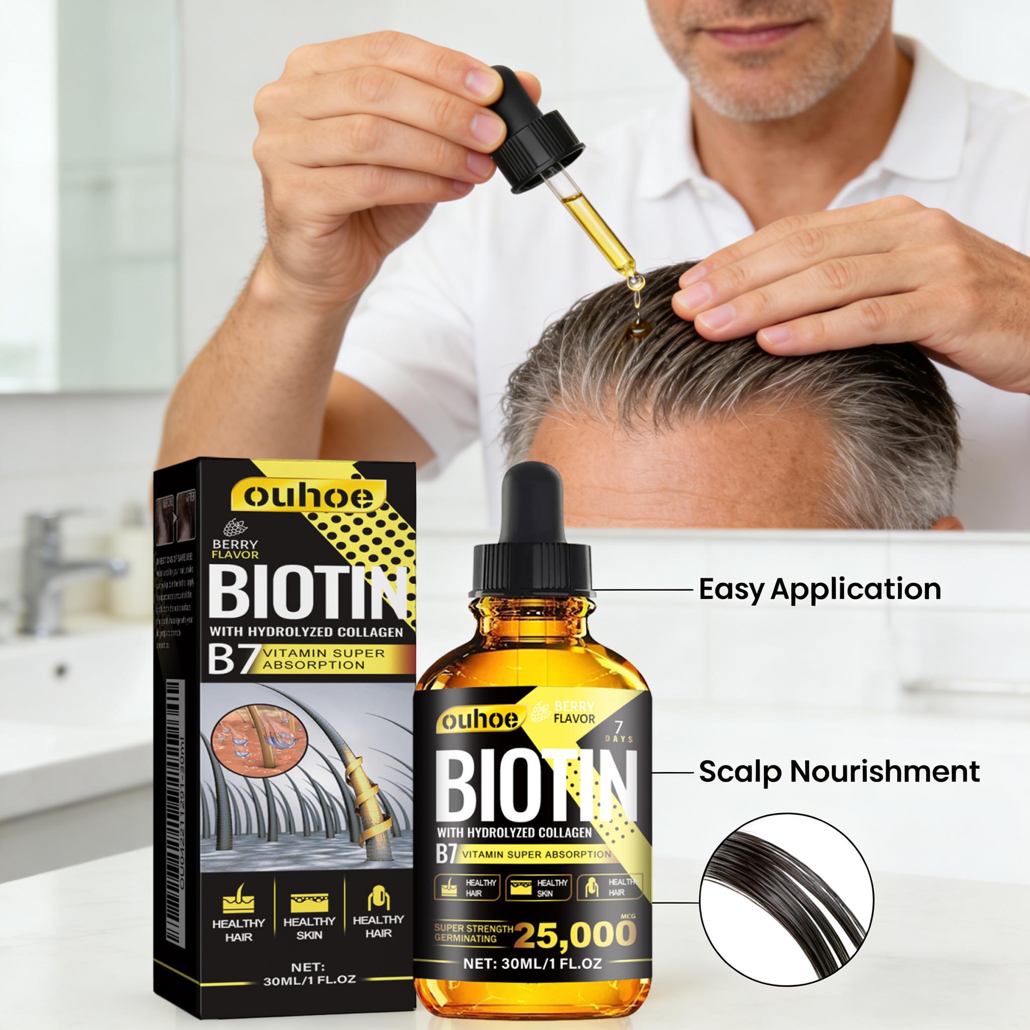Biotin Hair Oil Collagen Scalp - огляд і ціна Hair Care Collagen