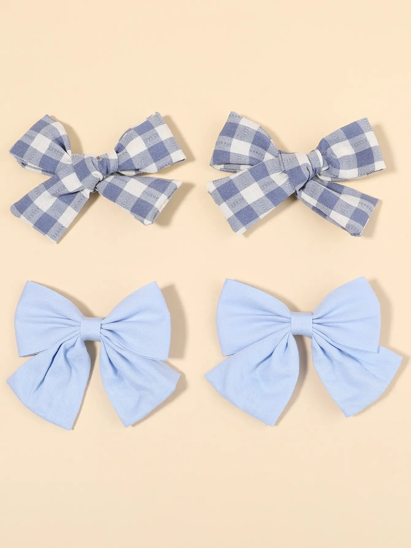 4Pcs/Set Cute Plaid Bow Hair C - огляд і ціна Hair Care For Baby