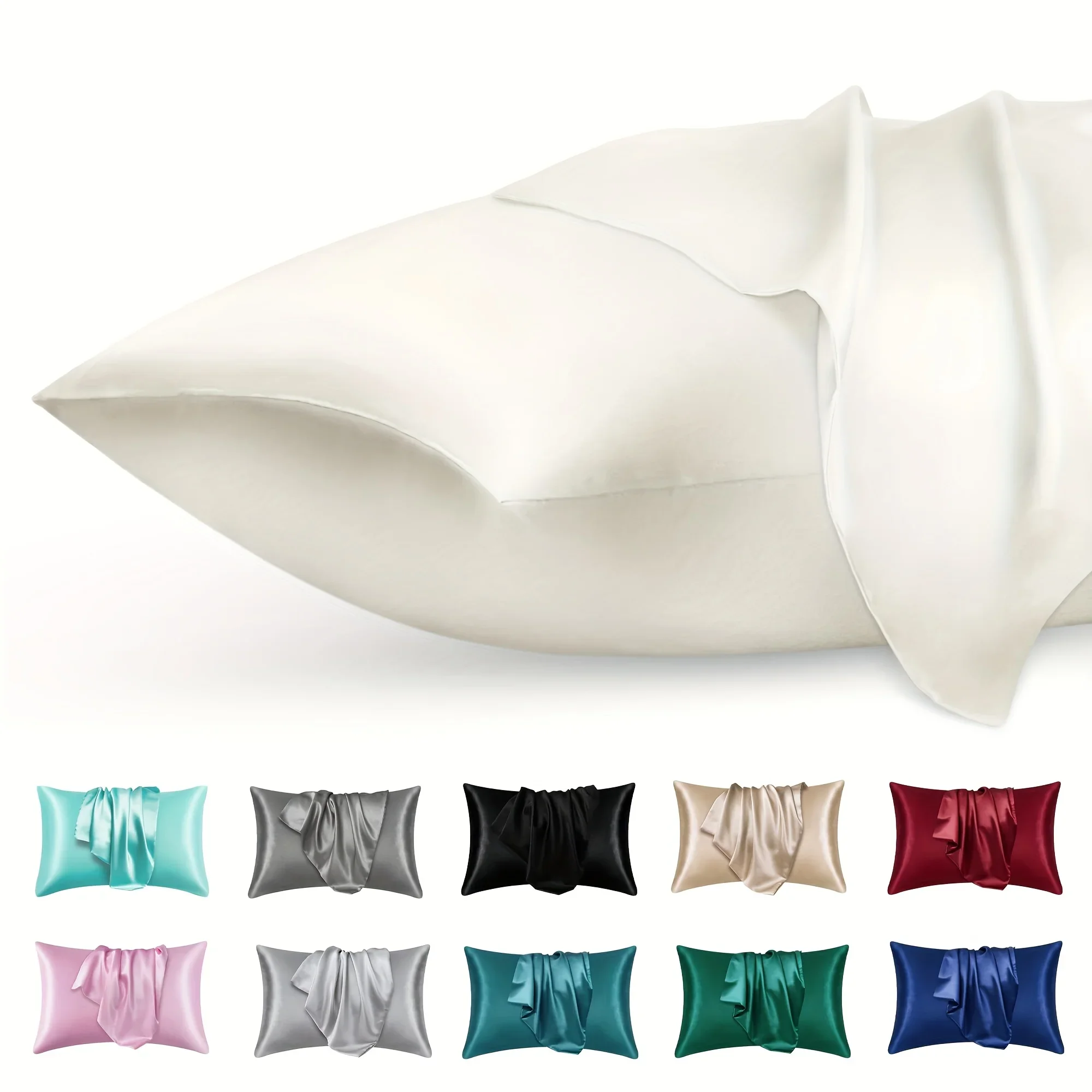 2pcs Luxury Satin Envelope Pil - огляд і ціна Satin Pillowcase Silk