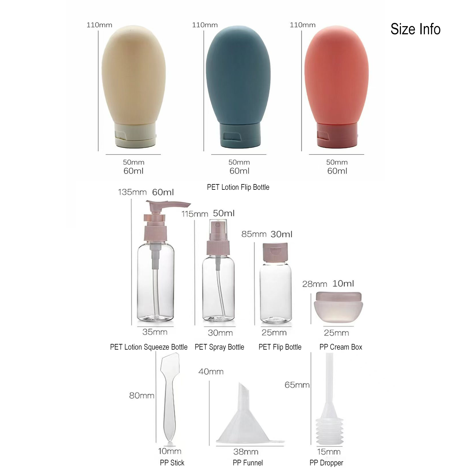 11 Pack Leak Proof Travel Bott - огляд і ціна Dry Shampoo Travel